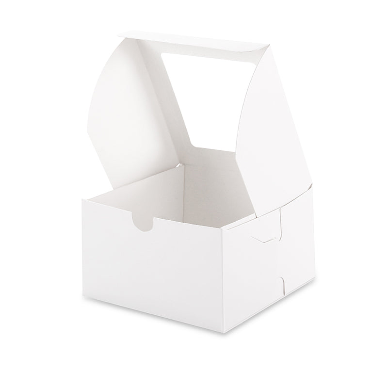 PKGSMART 2 Color 5x5x3.5 Inches Bakery Boxes with Window for Cake/Cand
