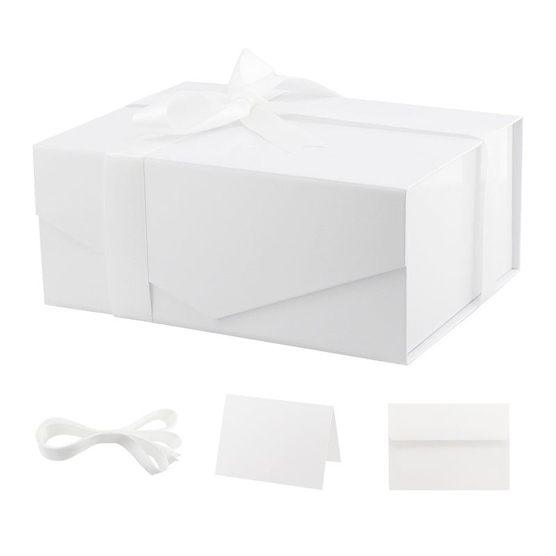PKGSMART 5 Large Gift Boxes with Ribbons, Pink Gift Boxes with