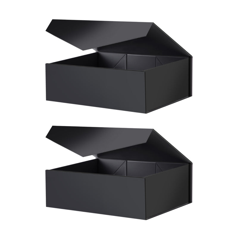 PACKHOME 2 Gift Boxes 14x9.5x4.5 Inches, Large with Lids, White