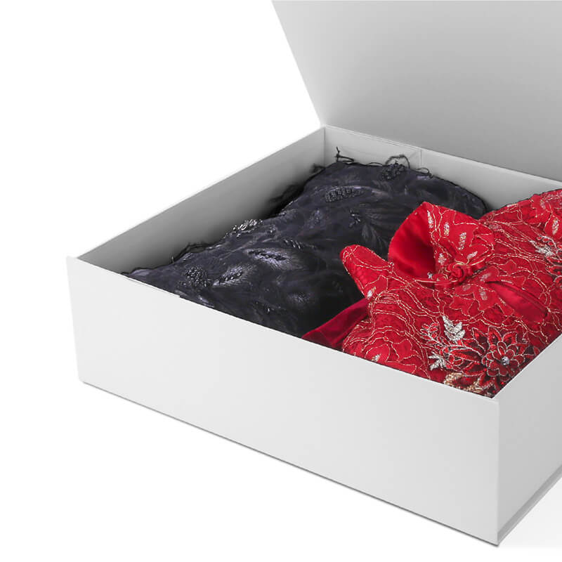 PKGSMART 2 Color 17x14.5x5.5 Inches Grain Texture Extra Large Gift Box