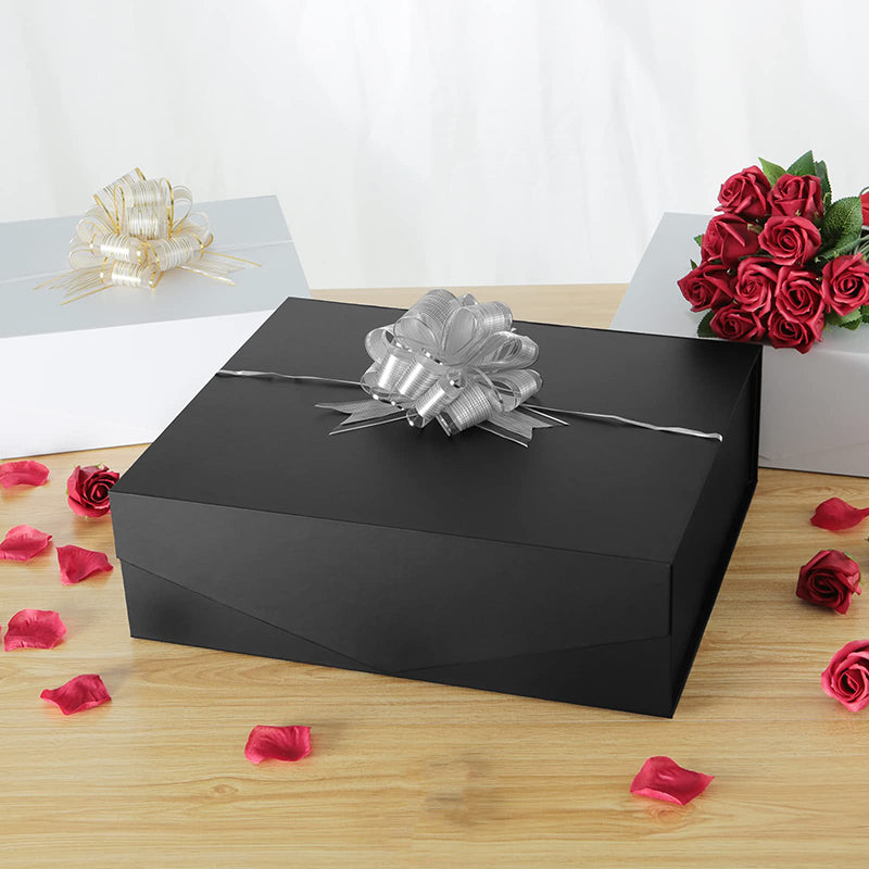 PKGSMART 3 Color 17x14.5x5.5 Inches Grain Texture Extra Large Gift Box